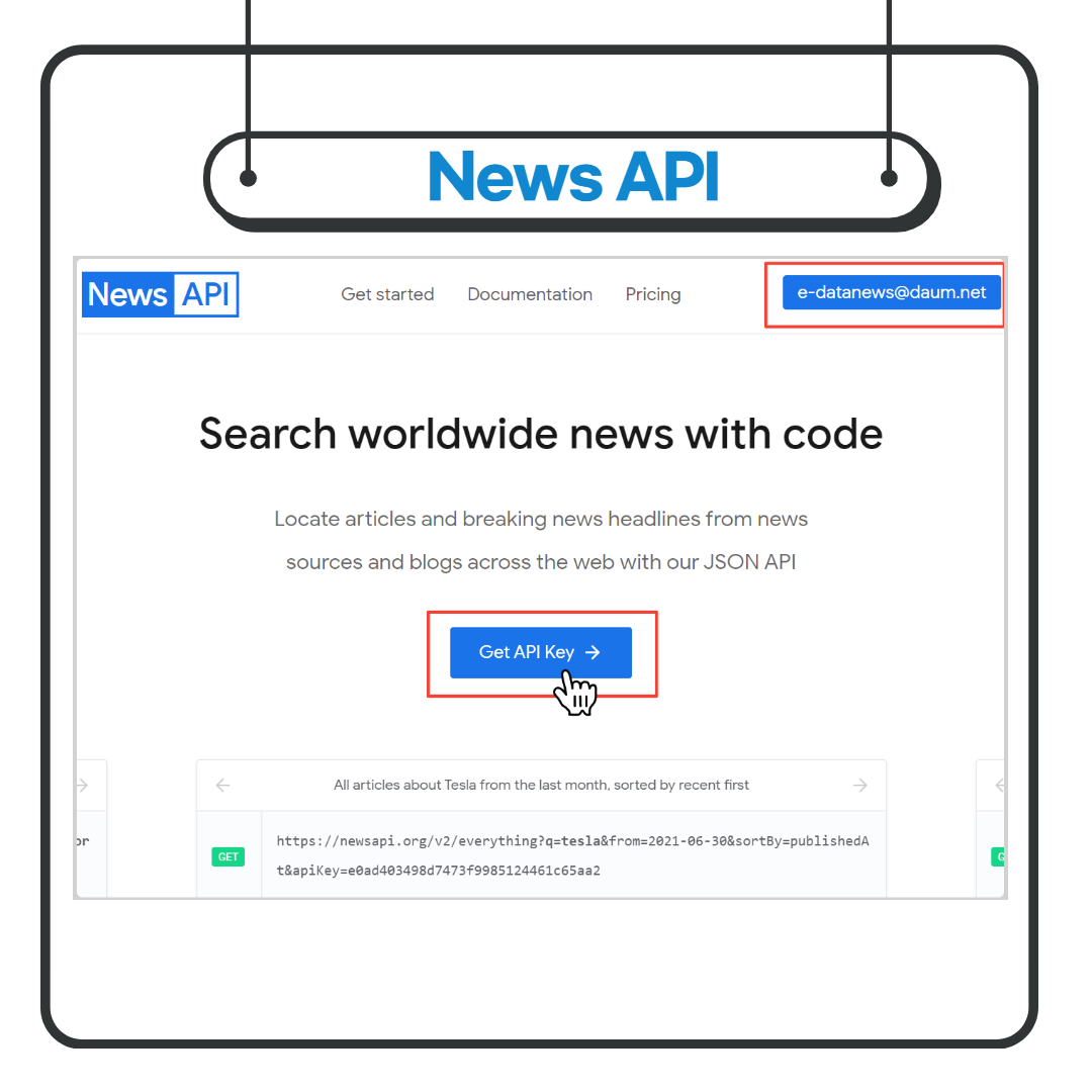 news API Register