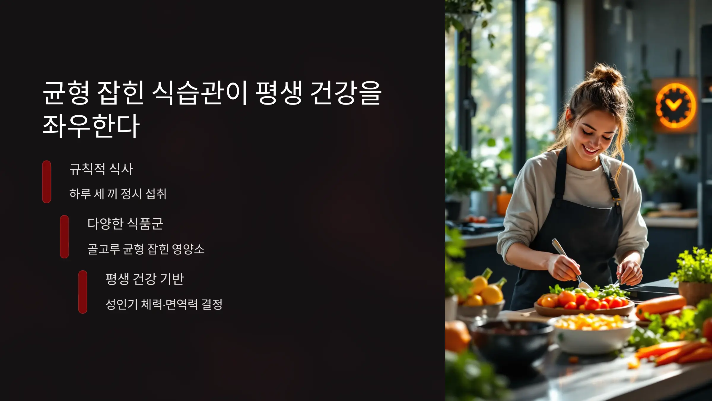 균형 잡힌 식습관이 평생 건강을 좌우한다