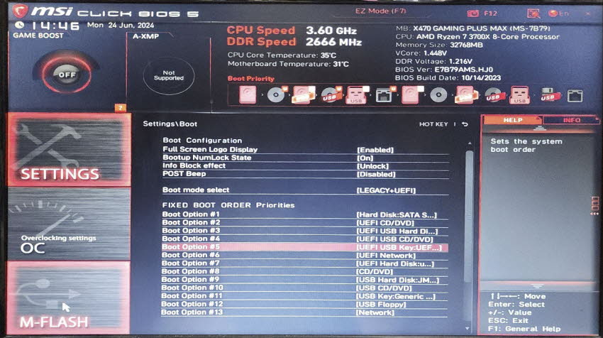 MSI bios M-FLASH