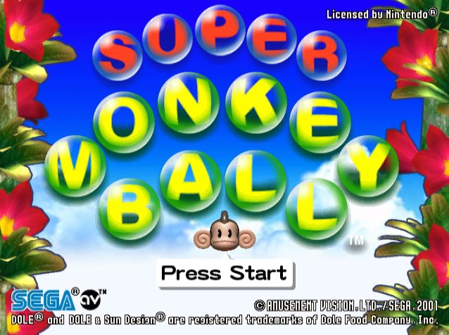  슈퍼 몽키 볼 북미판 Super Monkey Ball USA (게임큐브 - GC - iso 다운로드)