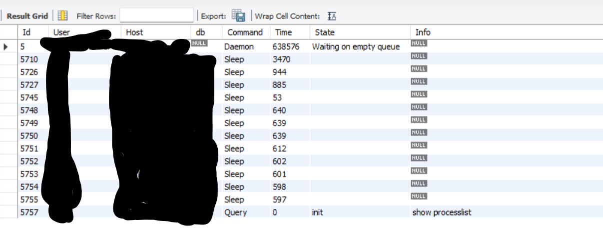  mySQL 테이블 강제삭제 - waiting for metadata lock 해결