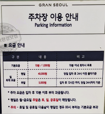 경복궁 주차장 이용요금 꿀팁