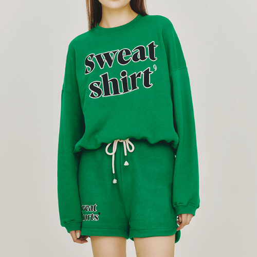 손해 보기 싫어서 1회 한지현 남자연 옷 SWEAT SHIRT 맨투맨 티셔츠 그린