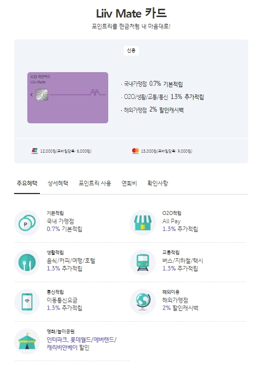 신용카드 Liiv Mate 그리고 1