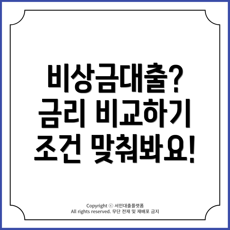 카카오뱅크 비상금대출 금리 후기 비교: 내게 맞는 조건은?