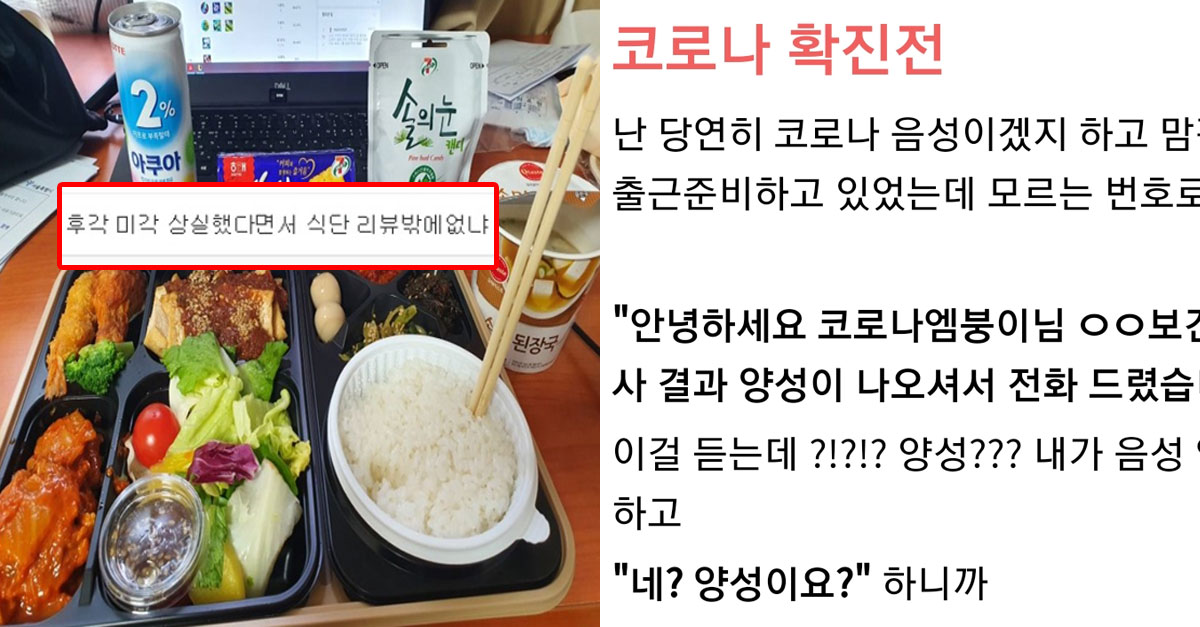  코로나 걸린 디시인의 12일간 격리 치료기(ft. 식단 후기)