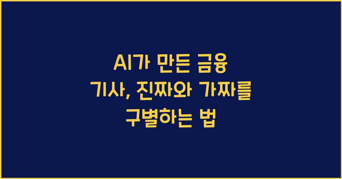 AI가 만든 금융 기사