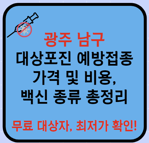 광주 남구 대상포진 예방접종 가격&#44; 비용&#44; 무료대상자 총정리(최신)