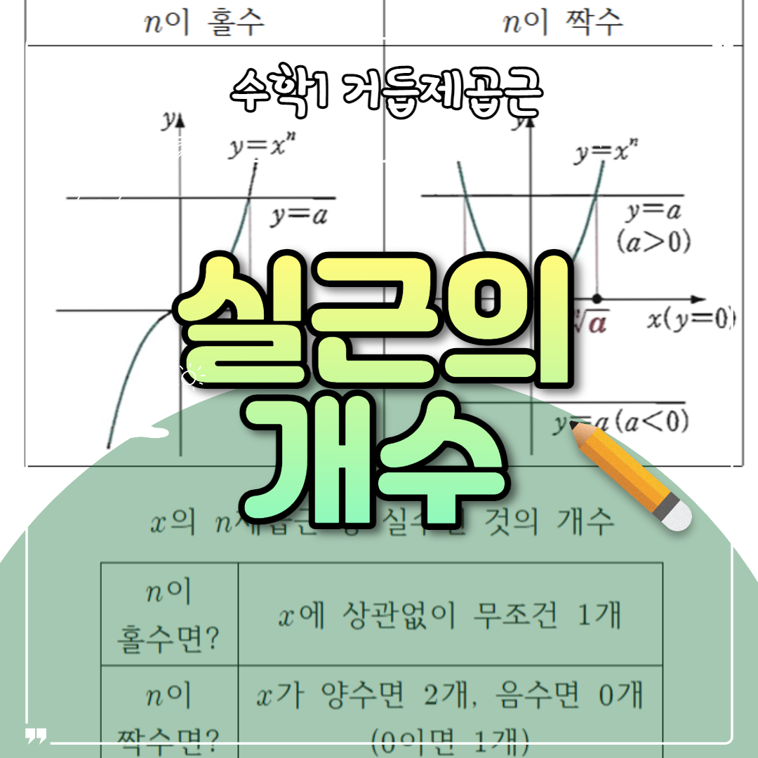  [지수] 거듭제곱근 실근의 개수 (내신 선별)