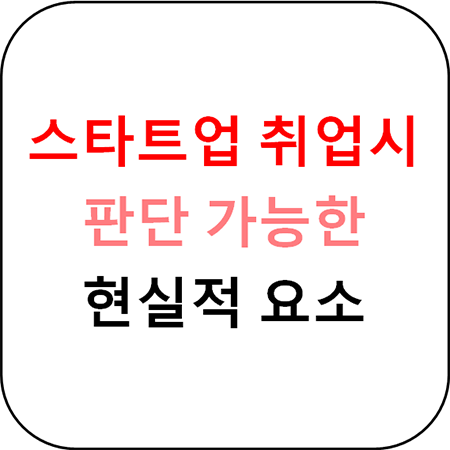  국비교육 이후 스타트업 회사 취업 판단 기준