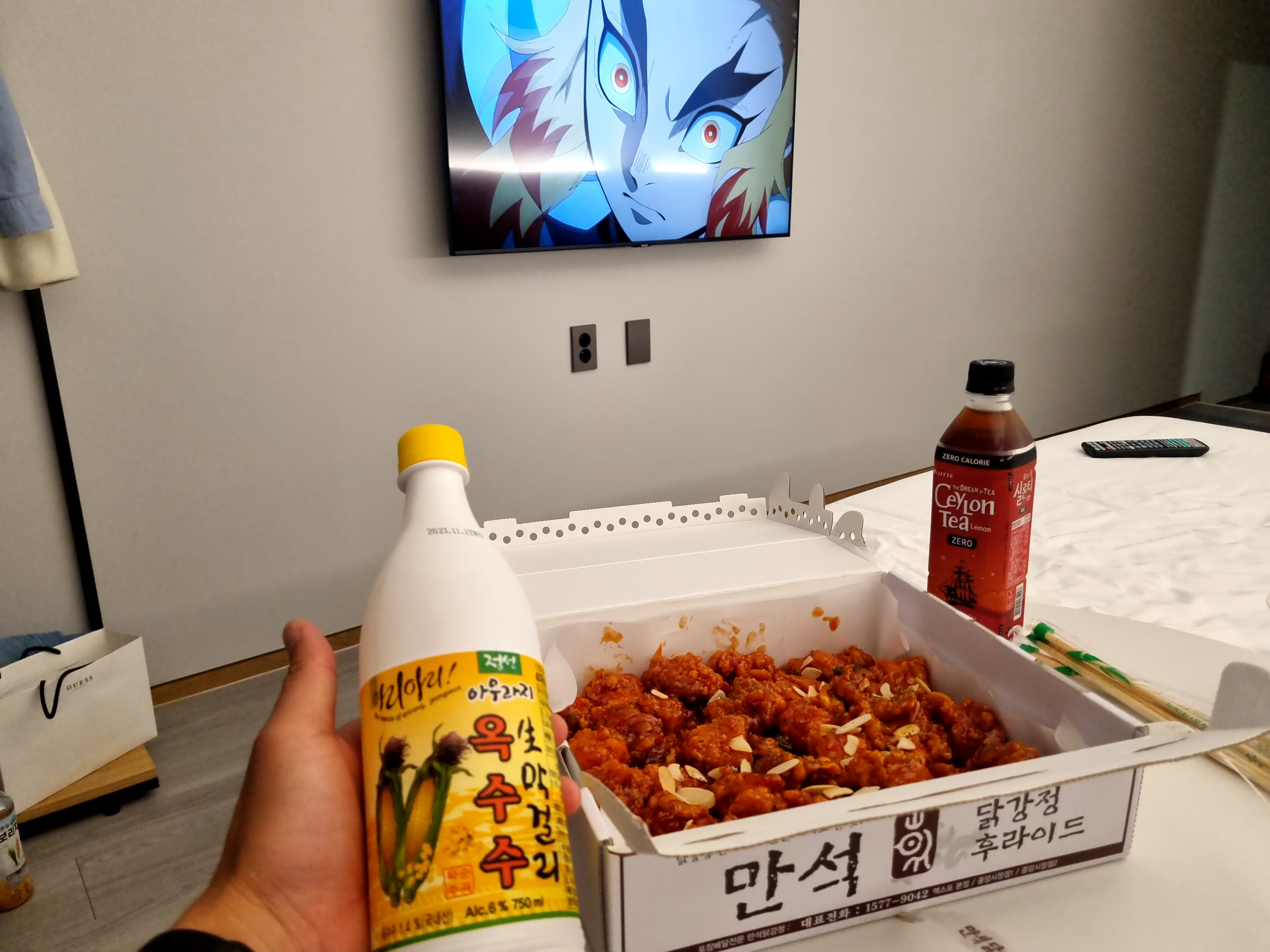  강릉야식맛집 안목해수욕장 만석닭강정,정선아우라지옥수수생막걸리