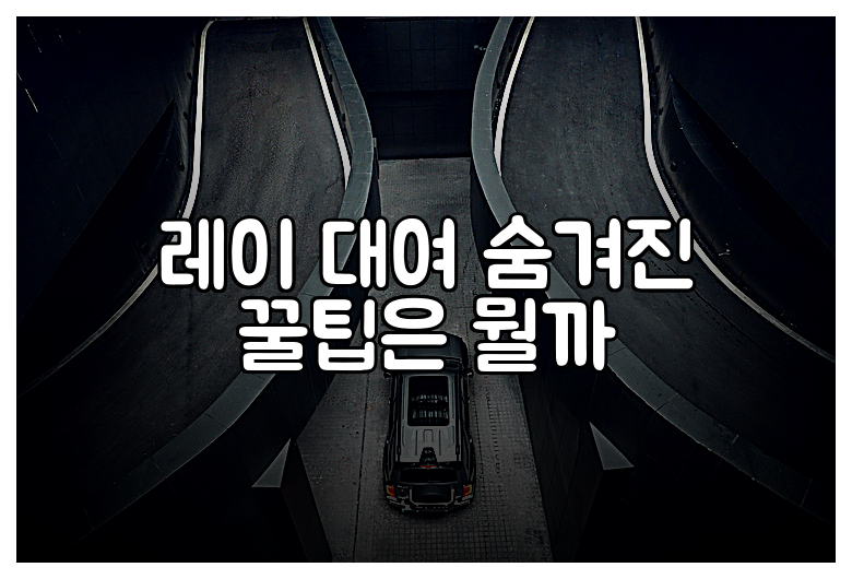 레이 대여 숨겨진 꿀팁은 뭘까