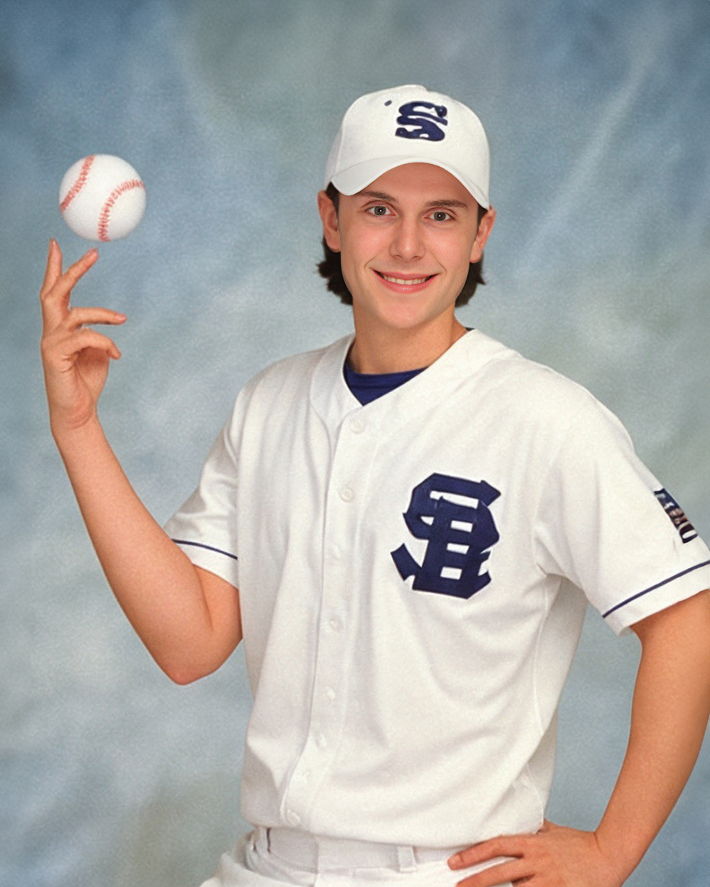 에픽 AI 이어북 미국 90년대 고등학생 졸업사진 야구 선수