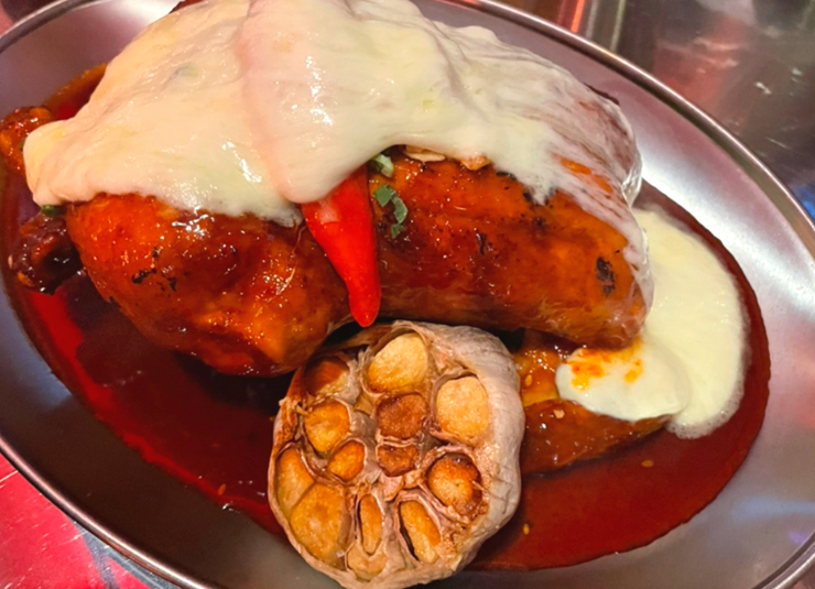 통닭-위에-치즈