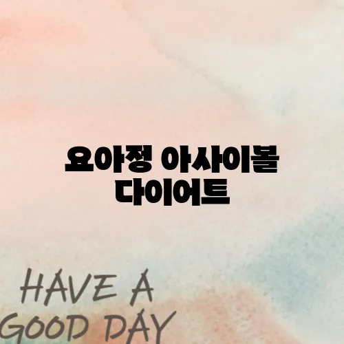 요아정 아사이볼 다이어트