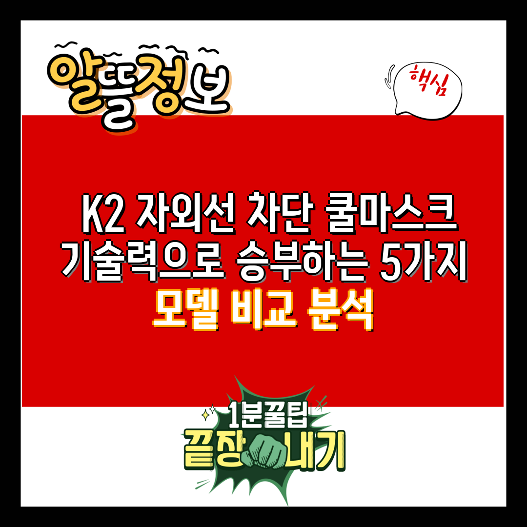  K2 자외선 차단 쿨마스크 기술력으로 승부하는 5가지
