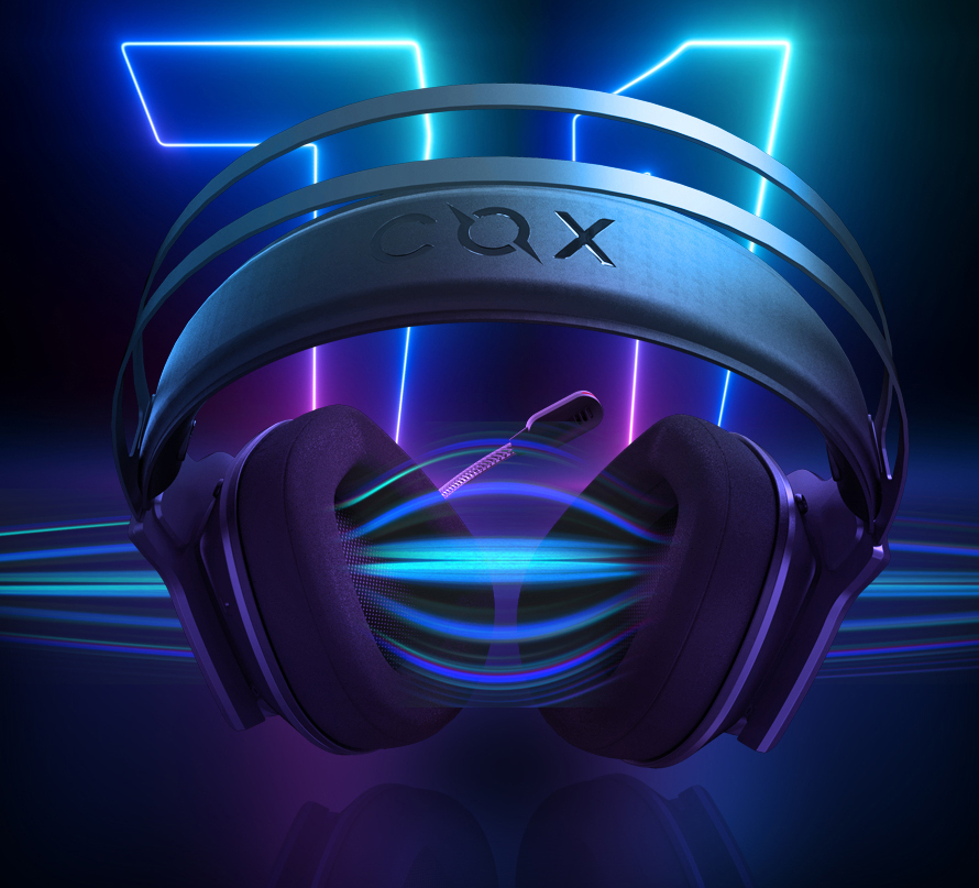 COX CH57 Virtual 7.1 하드웨어 ENC 진동 RGB 게이밍 헤드셋