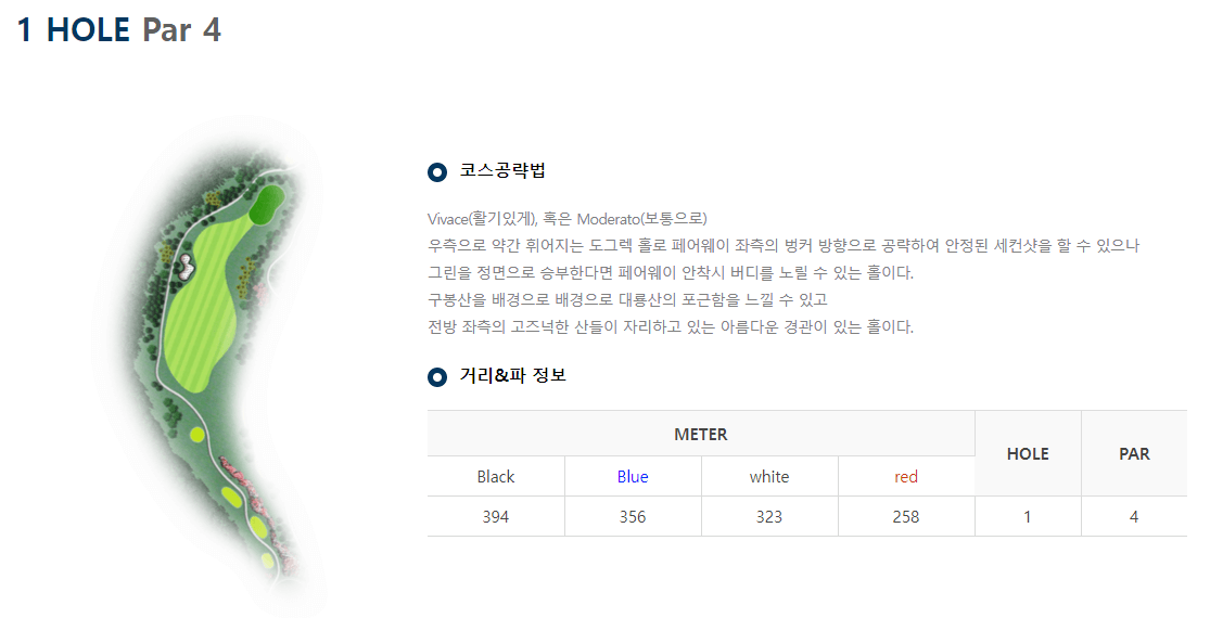 스프링베일 골프클럽 1홀