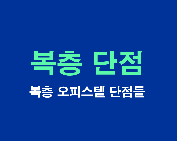 복층오피스텔-단점