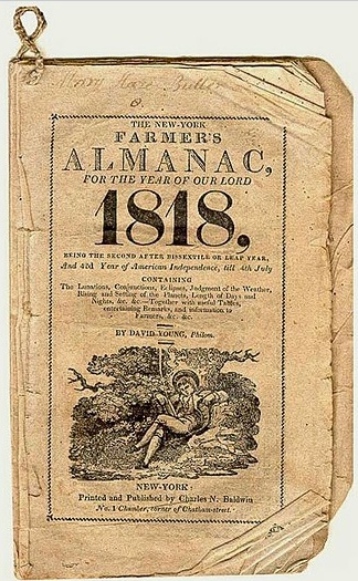 The first edition of the Farmers&#39; Almanac&#44; from 1818
(출처 위키피디아)