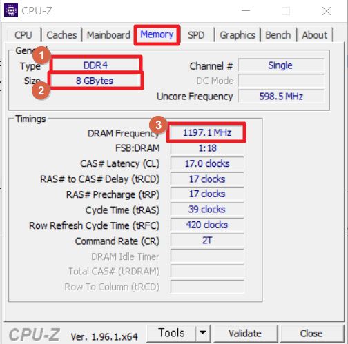 CPU-Z-메모리-정보