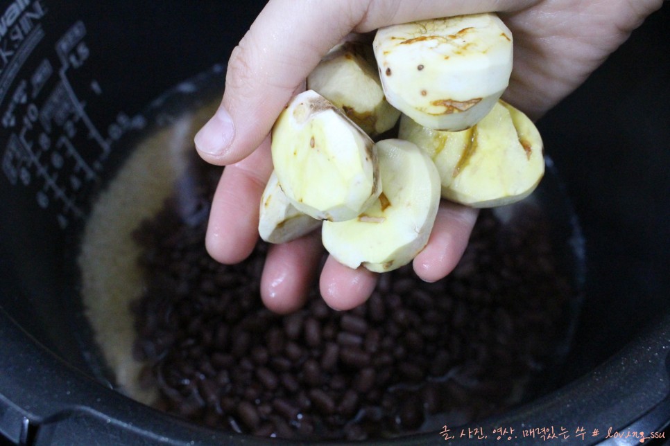 간단하게 팥 삶는 법까지~ 붉은색 밥 만들기 정말 7