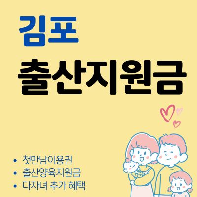 썸네일_김포 출산양육지원금 혜택 총정리 (첫만남 이용권, 다자녀 추가 혜택 신청방법)