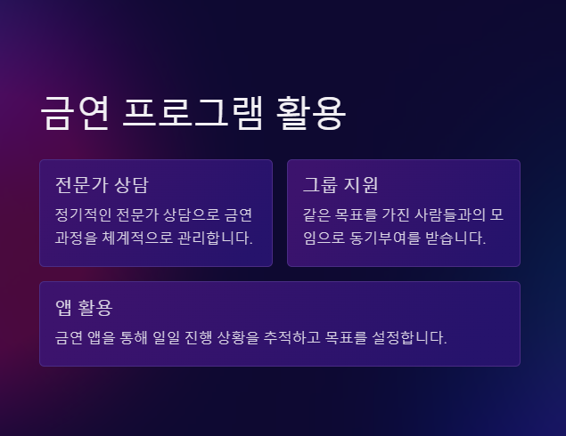 금연 프로그램 활용