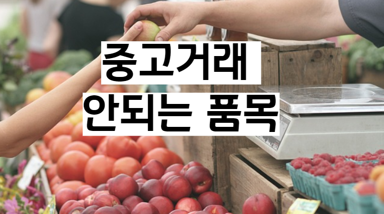  당근 중고나라 중고거래 안되는 물품