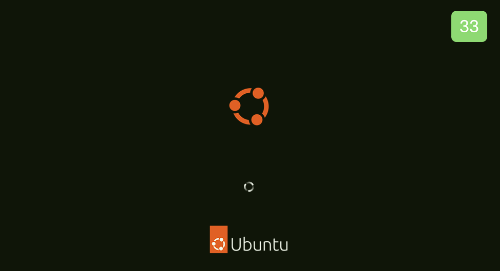 Ubuntu 부팅 화면입니다.