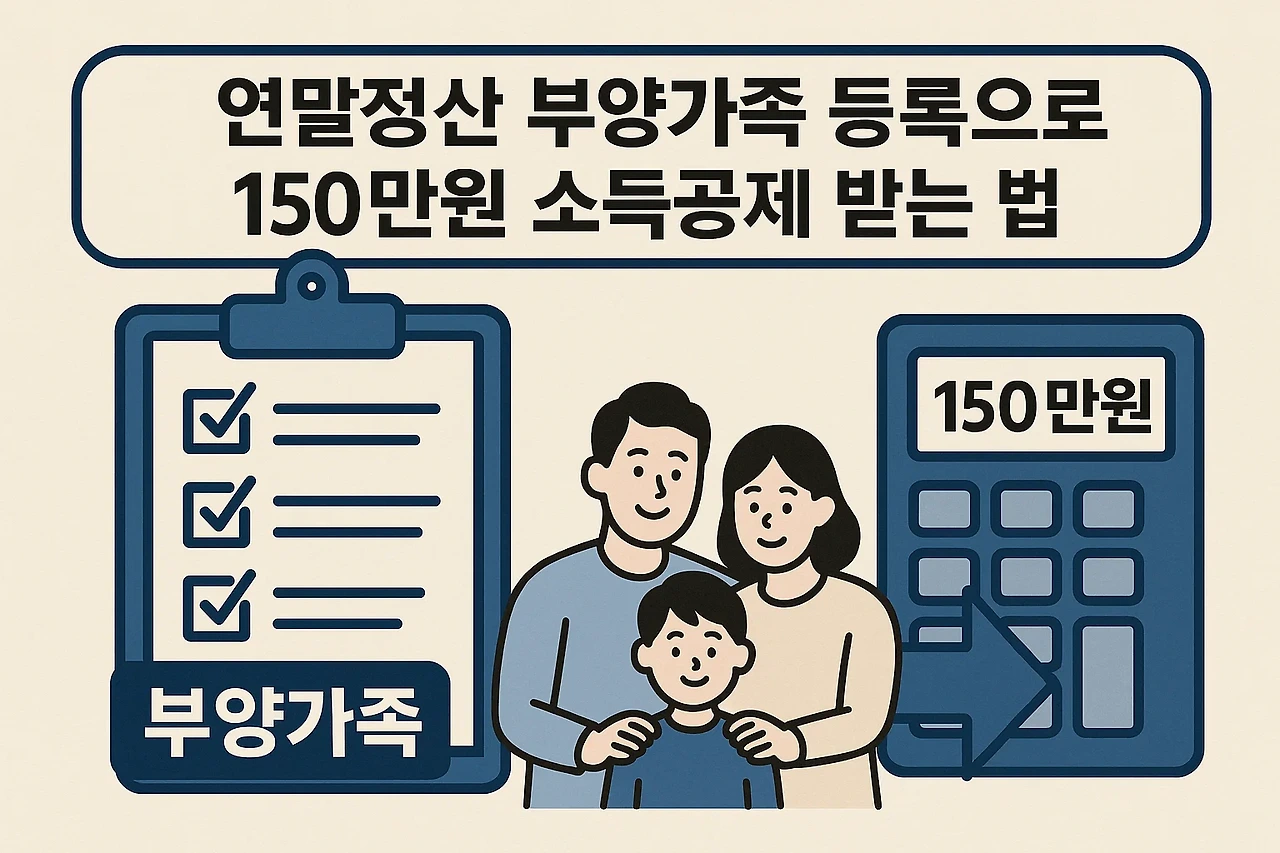 연말정산 부양가족 등록으로 150만원 소득공제 받는 법 안내 이미지
