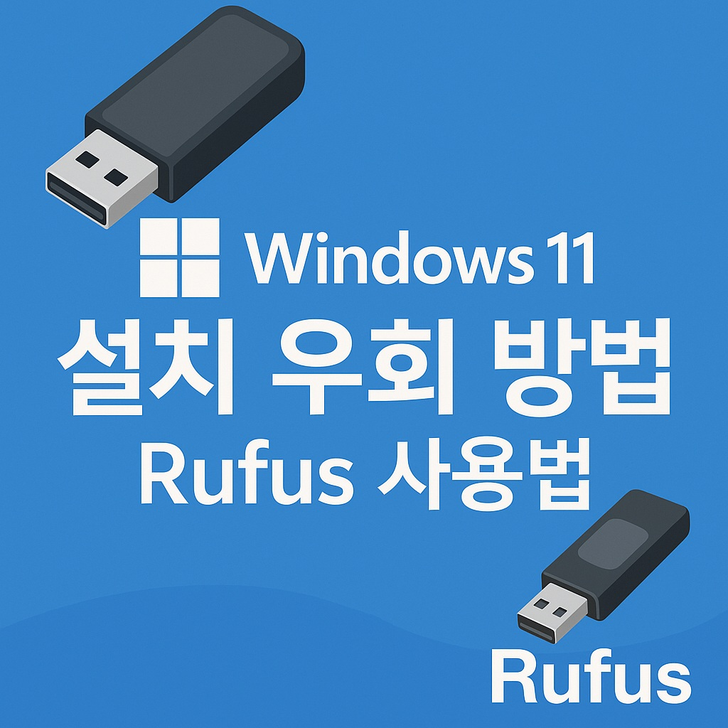윈도우 11 rufus 이용 우회설치 썸네일