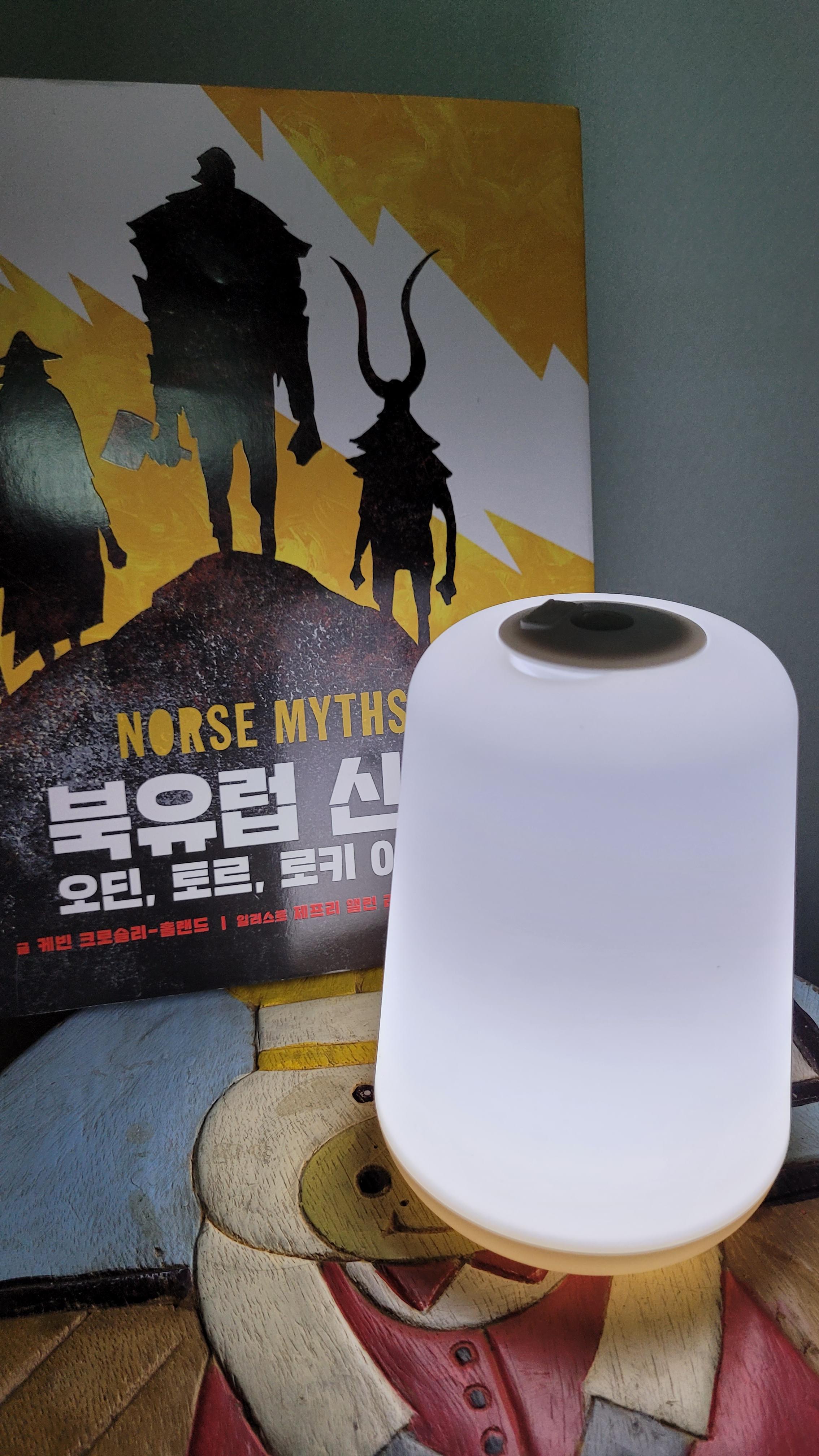  아들이 밤에 무서워할 때, 무드등을 켜줘요.