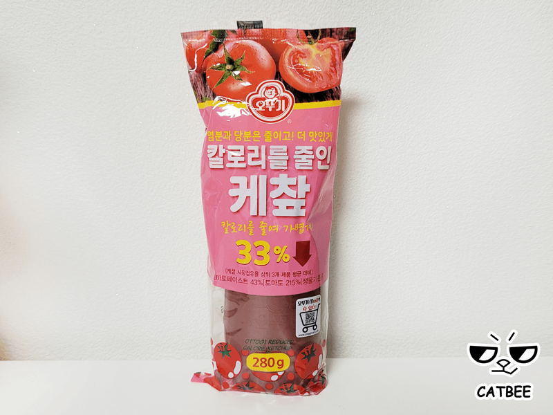 오뚜기 칼로리를 줄인 케찹 패키지