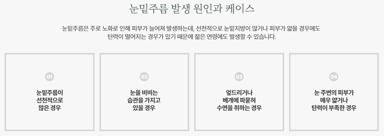 눈밑주름 원인과 케이스