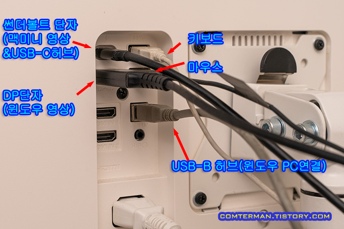 LG 34WK95U 후면 포트
