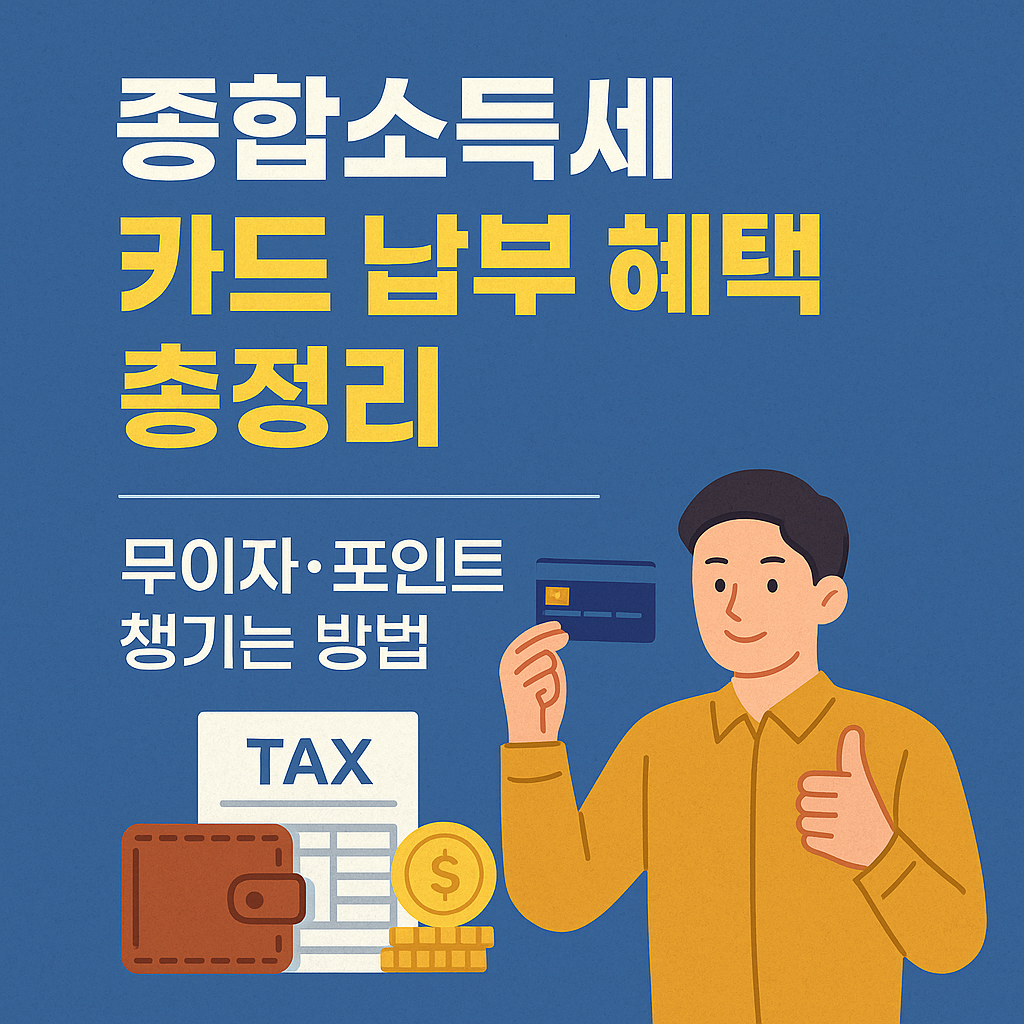 종합소득세 카드 납부 혜택 총정리