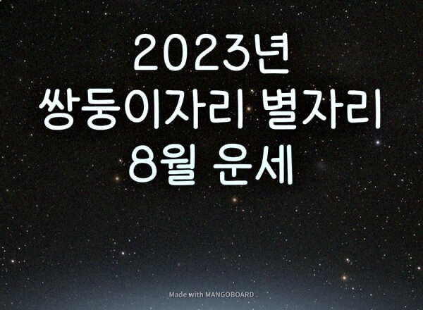 2023년-쌍둥이자리-별자리-운세