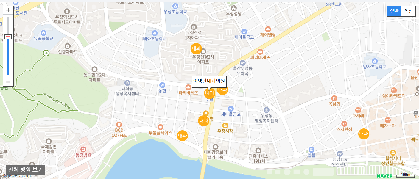 울산광역시에서 일요일 진료를 볼 수 있는 내과 병원 이영달내과의원