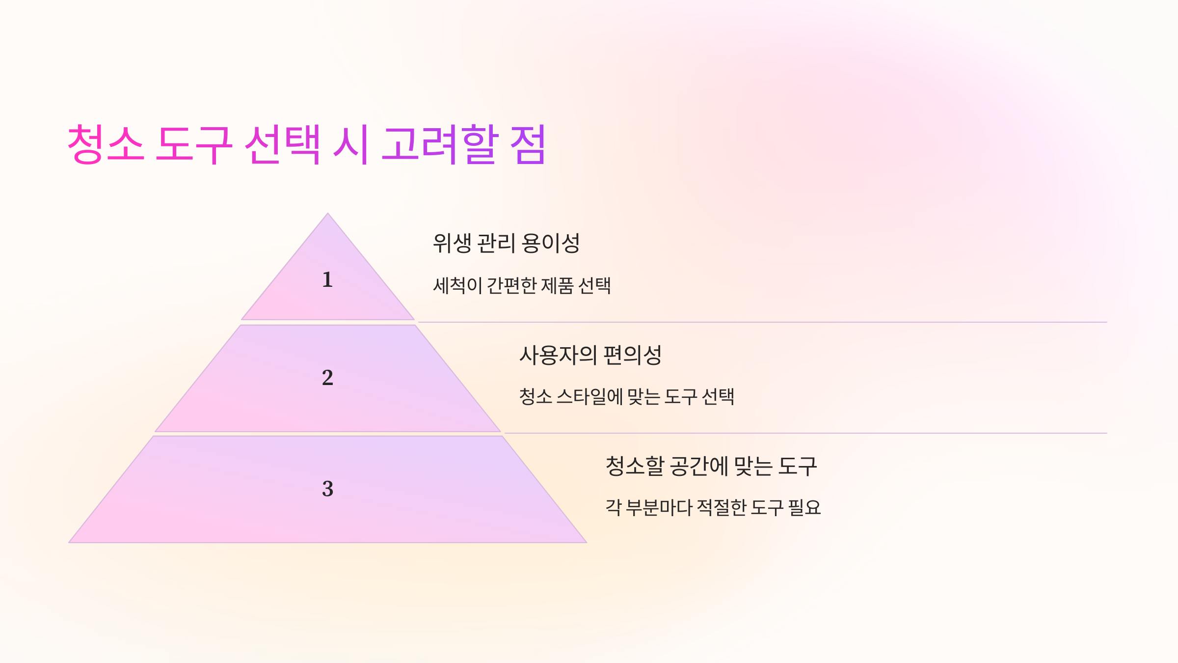 🧐 청소 도구 선택 시 고려할 점