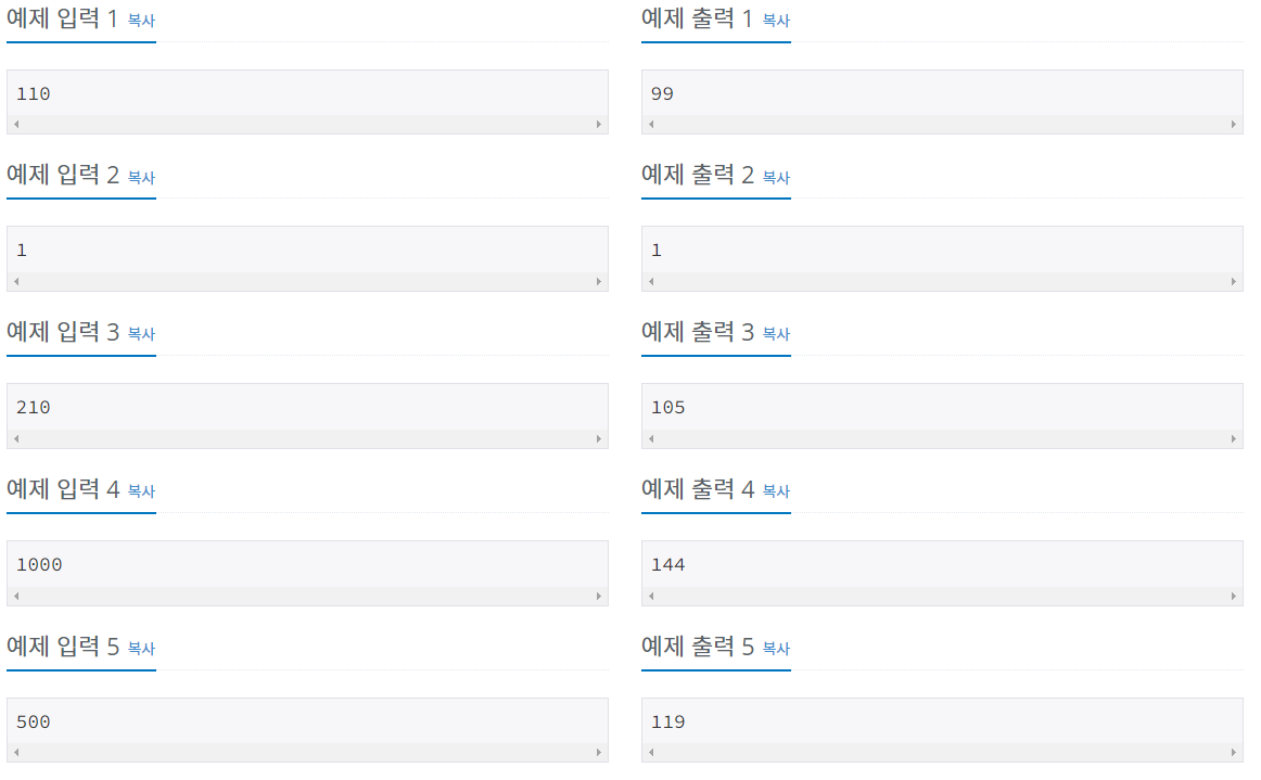 [백준] 1065번 : 한수