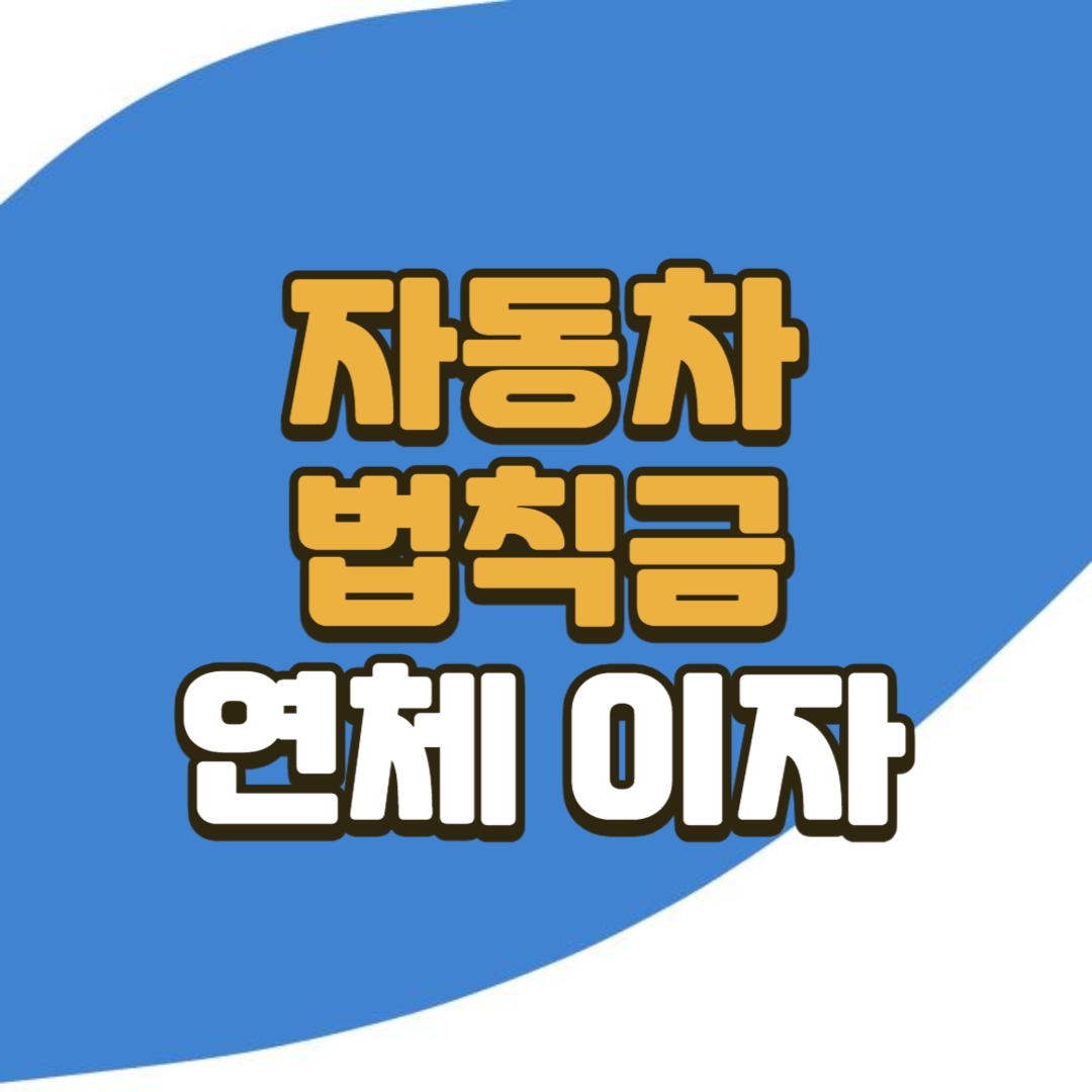 범칙금 납부 시기와 연체 이자 계산법