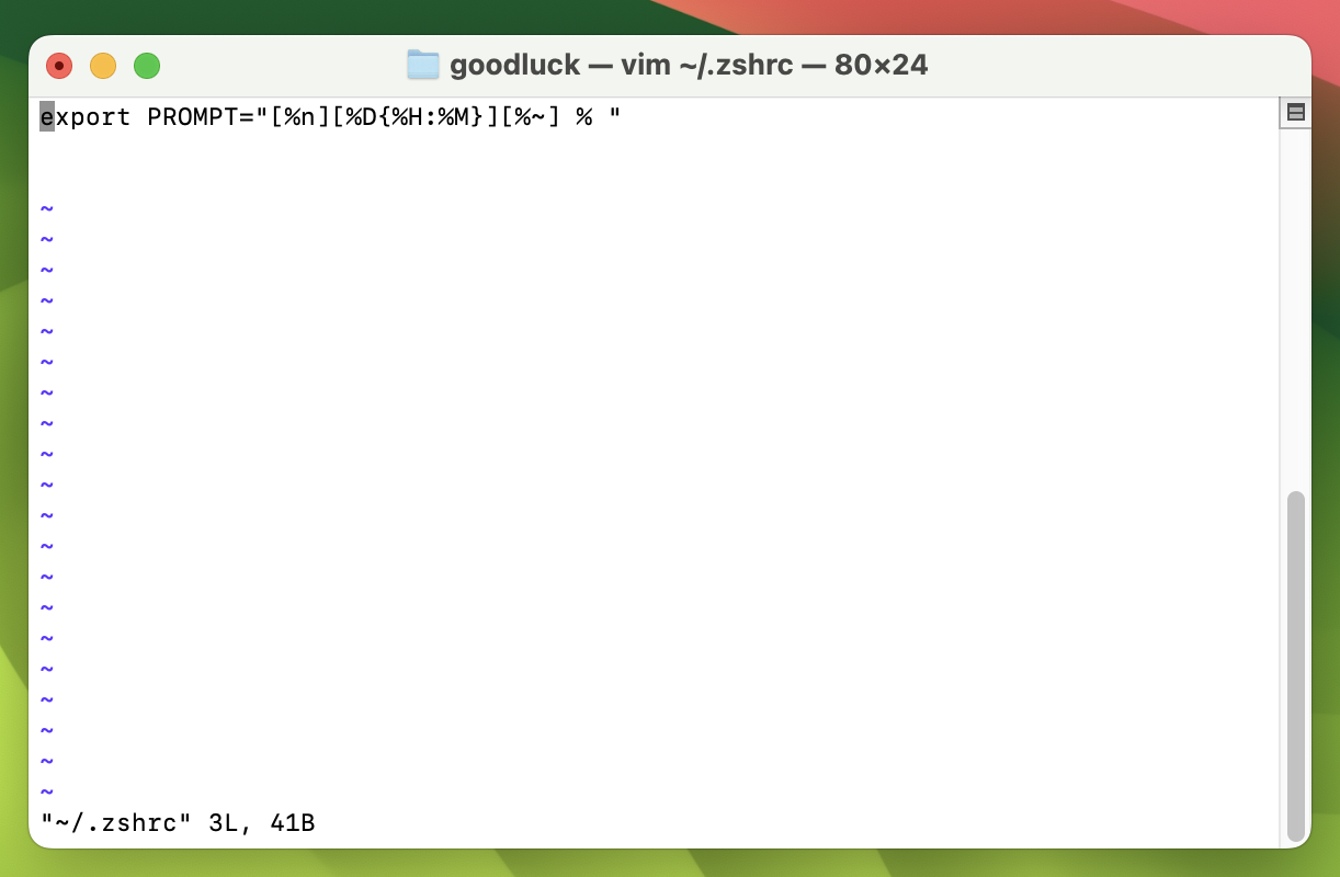 맥북 포맷후 기본 터미널인 zsh 터미널을 변경하기 /.zshrc No such file or directory
