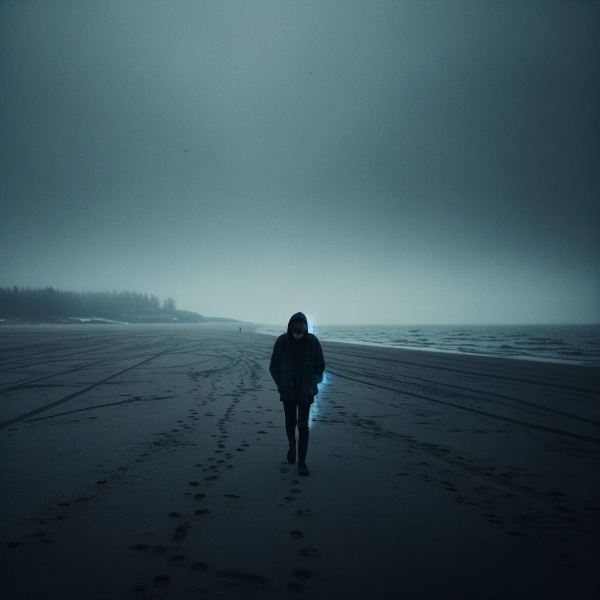 핀란드-해변을-걷고-있는-청년