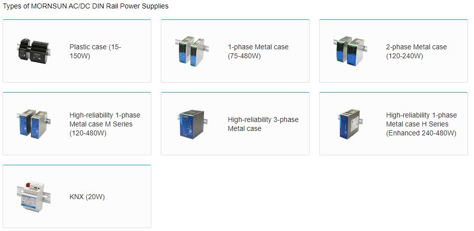  MORNSUN AC/DC - DIN Rail Power  Supply, 유성테크 MORNSUN 대리점