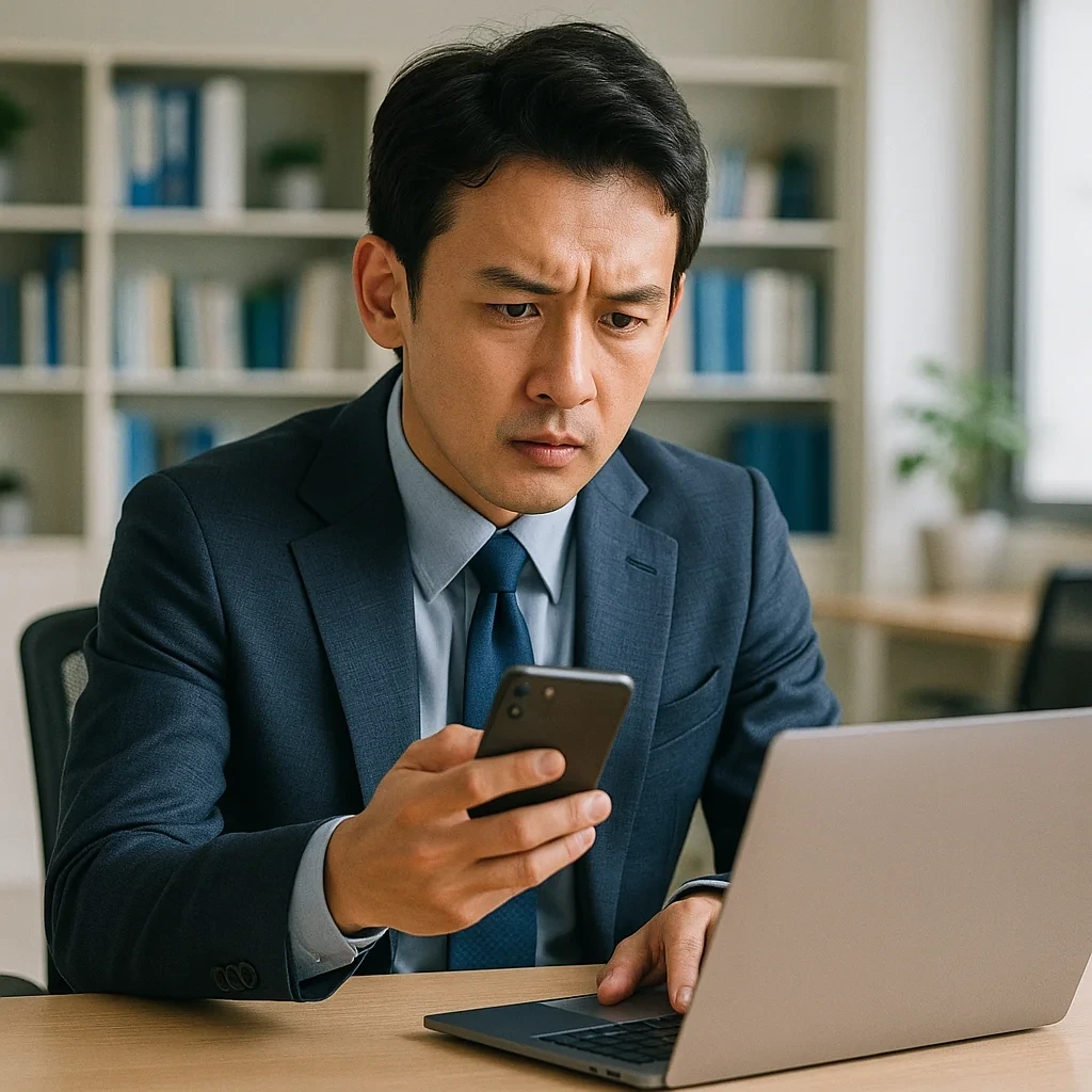 ChatGPT 4o 활용법을 검색하는 직장인 이미지