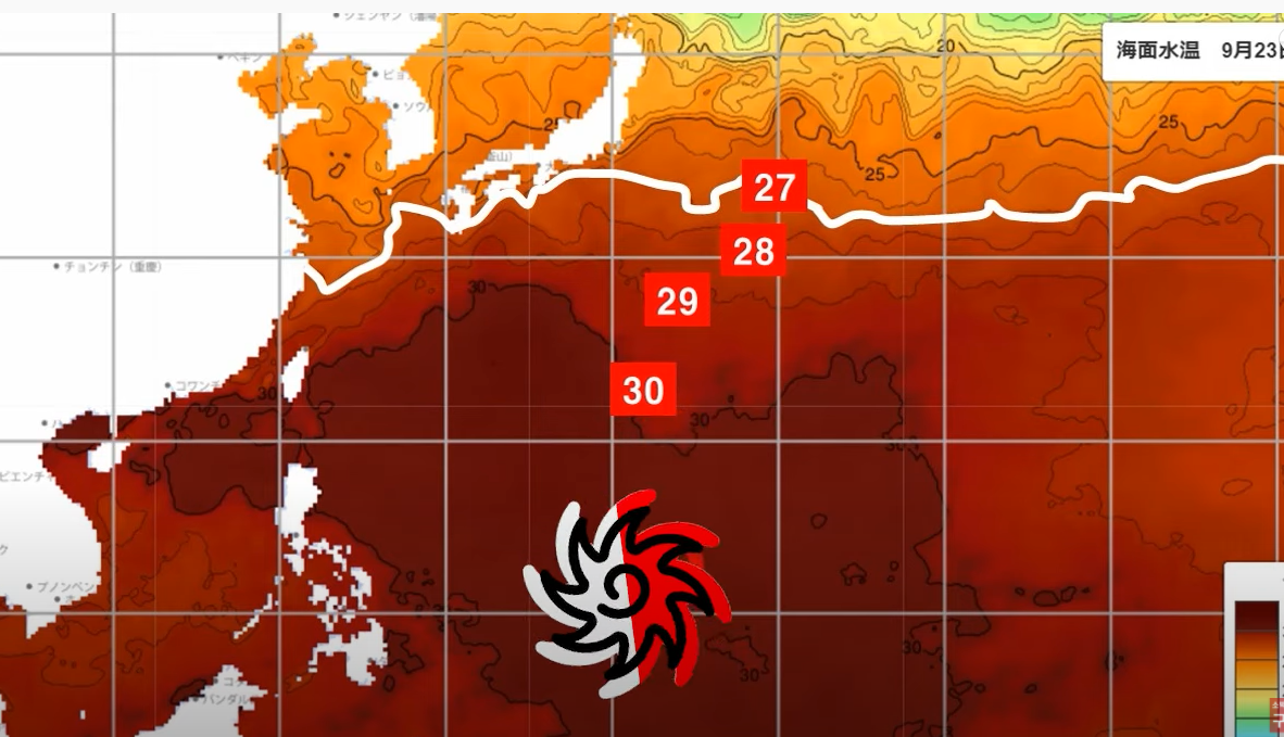 16호태풍-민들레-발달과정참고-태평양바다-해수온도-바다온도-그래프-사진