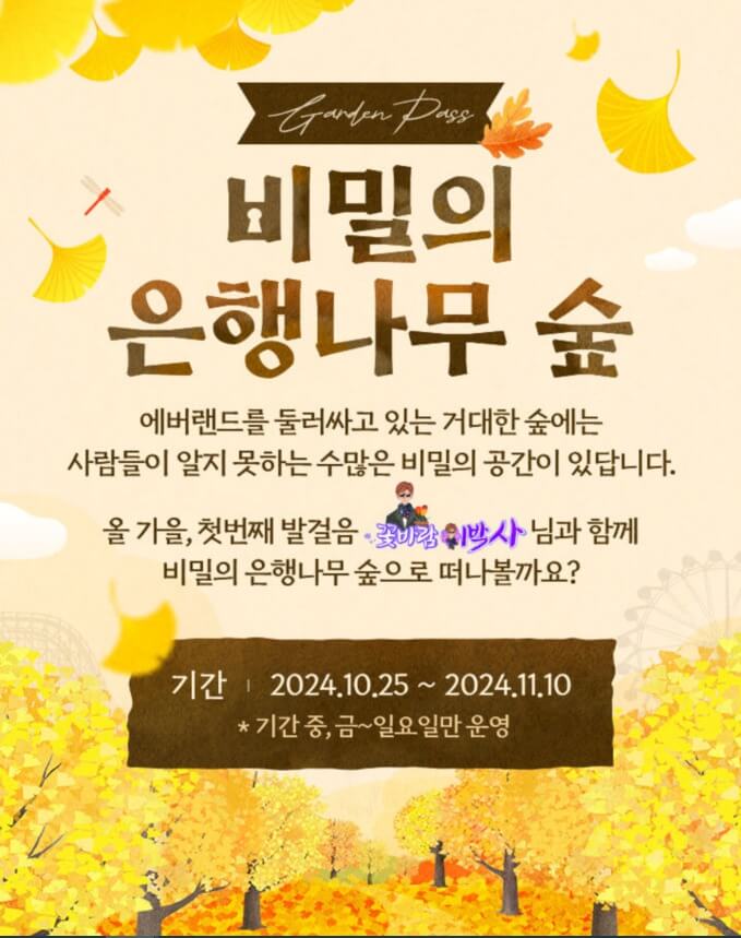 비밀의 은행나무 숲 이벤트