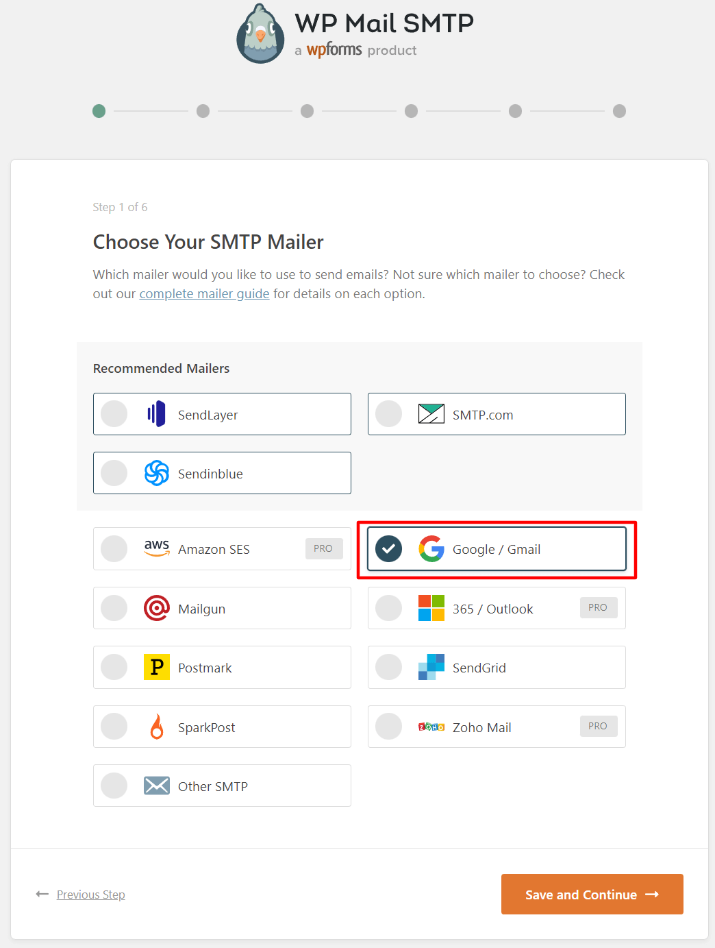 WP Mail SMTP 메일러 설정