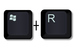 윈도우키 + R
